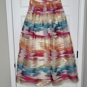 Badgley Mischka, Nayeli Rainbow Maxi Skirt, Size 4
